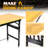 Heavy-Duty Adjustable Workbench 220Lbs Load Capacity Workstation For Workshop Or Garage