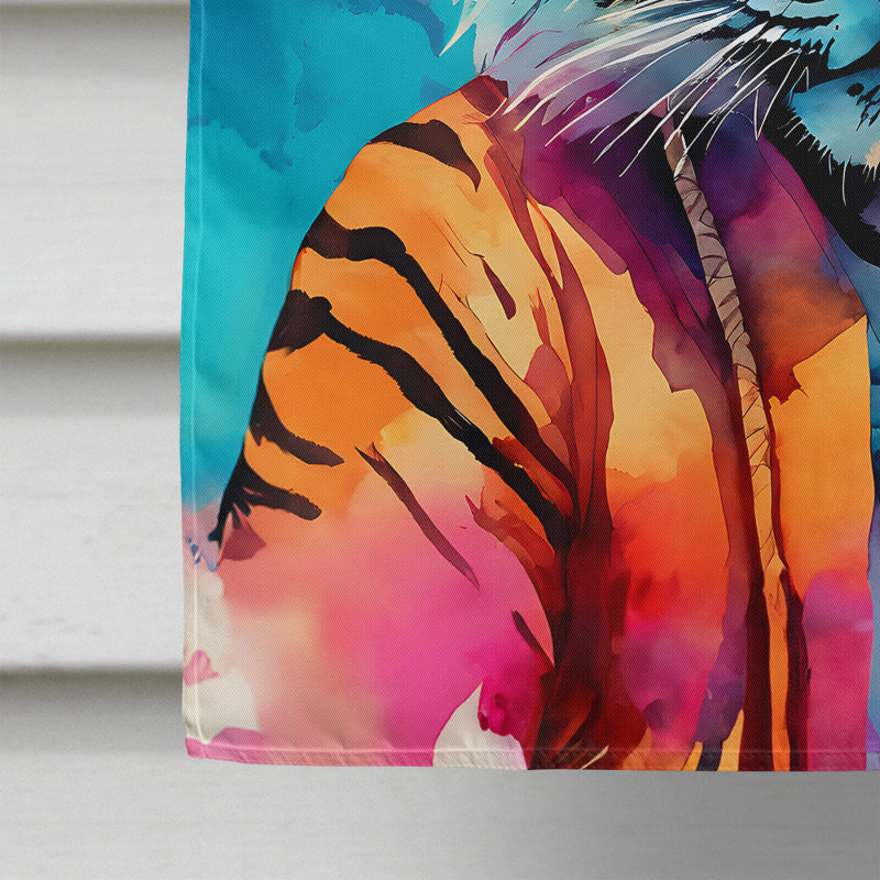 Drapeau de maison de tigre du Bengale hippie
