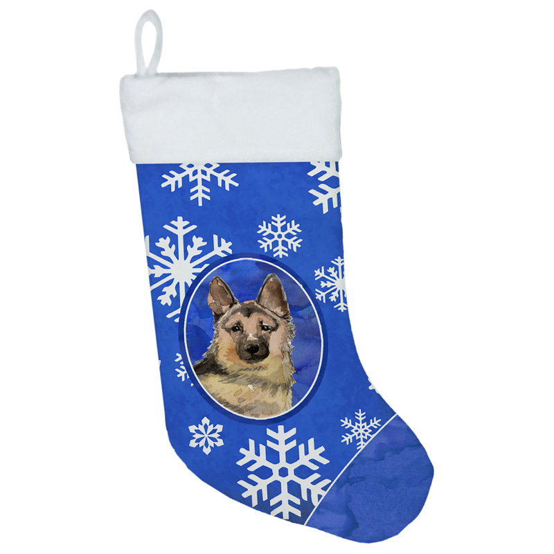 Chaussette de noël winter flocons de noël, Berger allemand