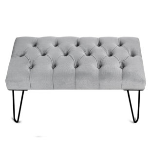 Velvet Upholstered Bench