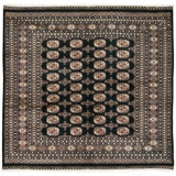 Hand-Knotted High-Quality Red and Black Area Rug