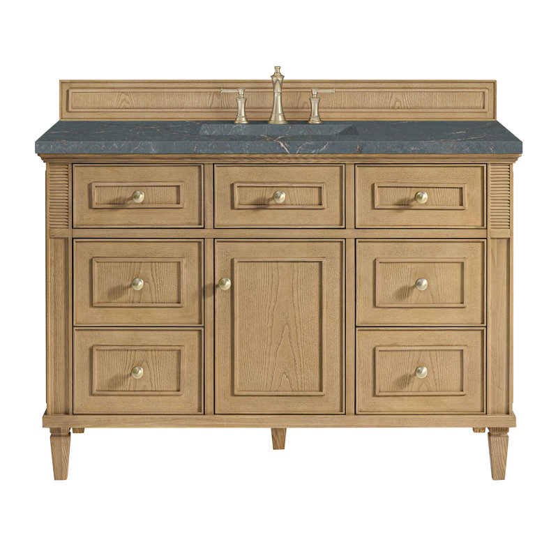 Lorelai 48'' W Single Vanity, Light Natural Oak, Parisien Bleu