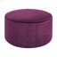 Repose-pieds rond en velours, mauve