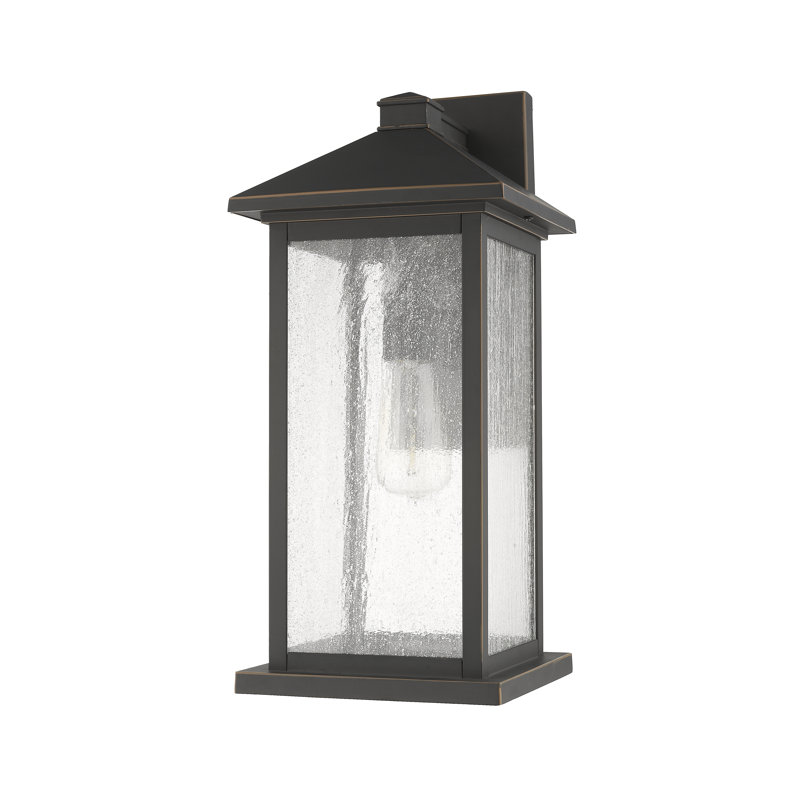 Lovette Wall Light, 18" H x 8" W x 9.25" D, Oil Rubbed Bronze, Clear Seedy