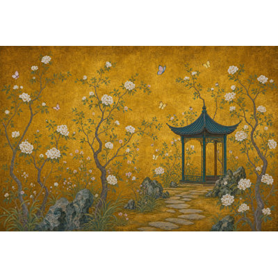 Décoration murale de jardin chinois amovible