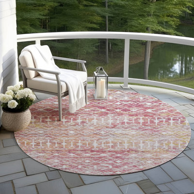Tapis intérieur / extérieur rose Calandria