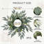 3 pièces d'anneaux de bougie d'eucalyptus artificiel vert avec couronnes et mini armoires de cuisine d'été avec centre de table et fleurs blanches