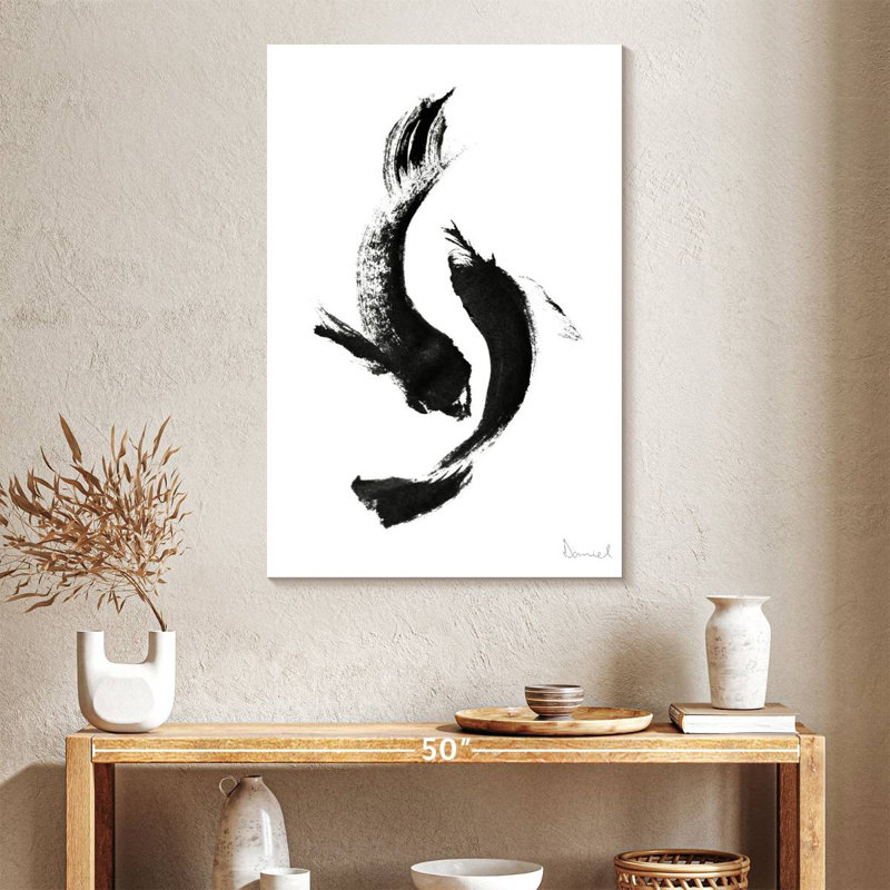 Black Koi, 39" H x 26" W