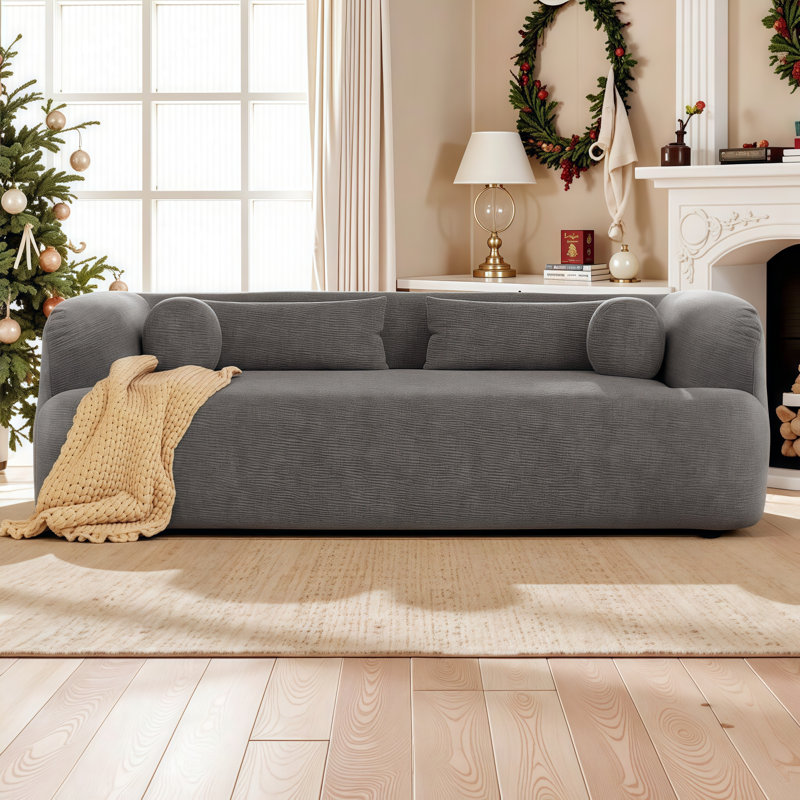 Canapé de luxe sans nuage - livraison compressée, aucun assemblage requis | Design moderne sans cadre avec coussins, Gris