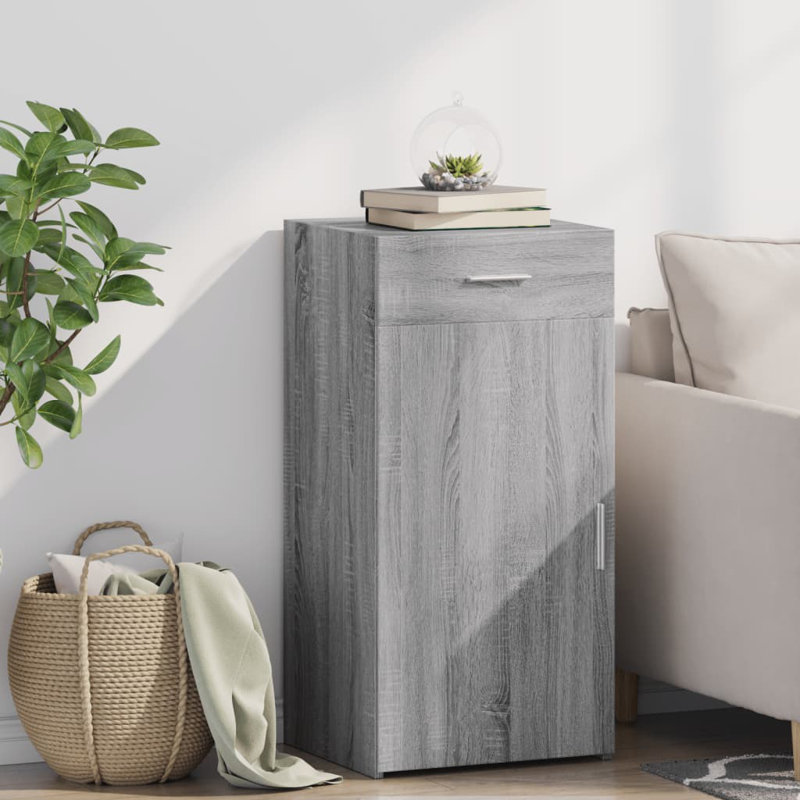 Neelum Sideboard, Grey/Sonoma, 93cm H x 45cm W x 41cm D