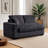98.7" W Sectional Corner Sofa Oversized Corduroy Modular Cloud Couch With Upholstered Moveable Ottoman-620134829
