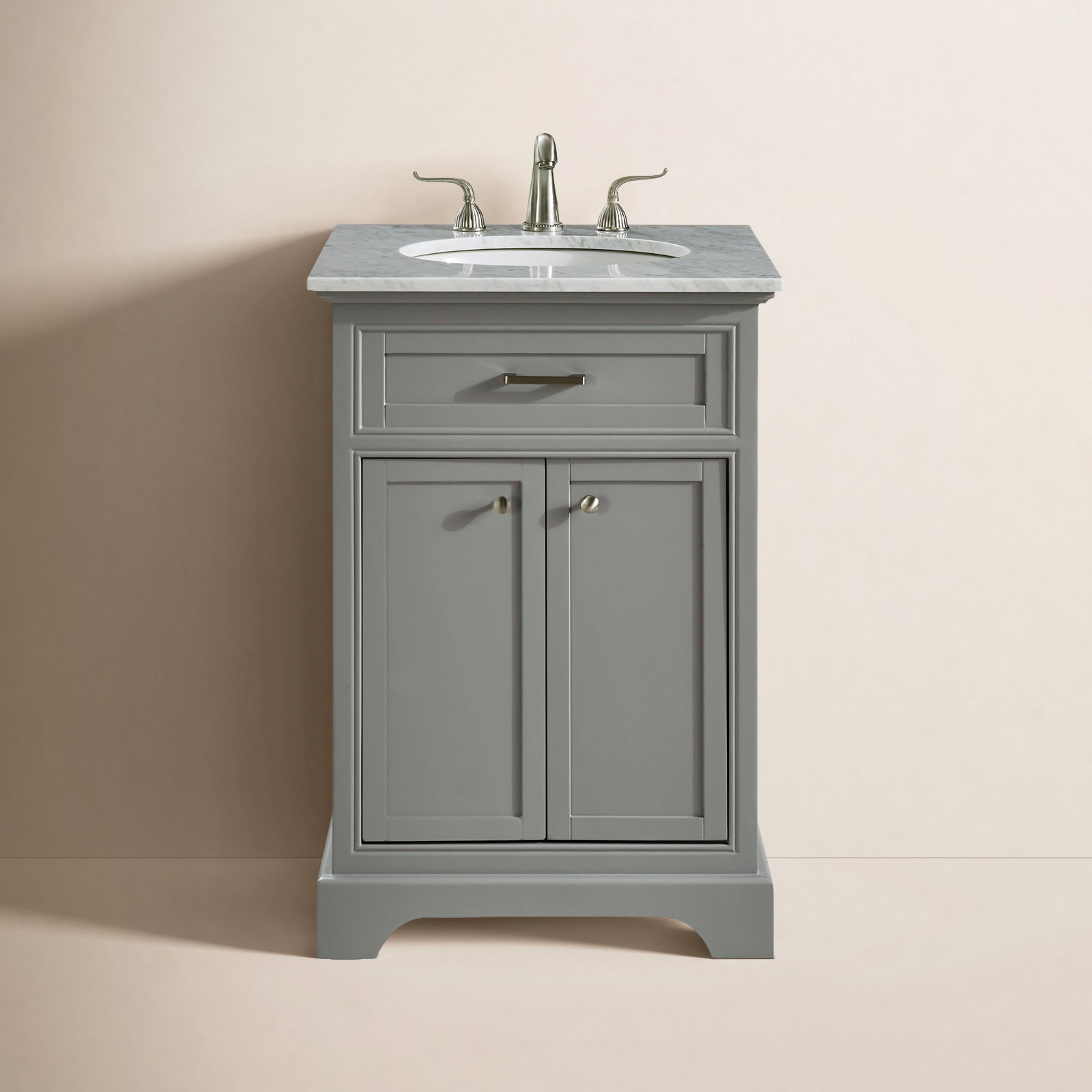 Hermes 24'' Single Bathroom Vanity, Light Gray