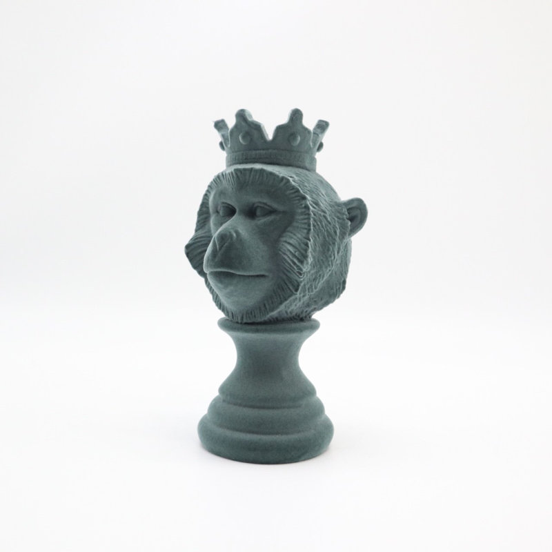 Sculpture de singe Hugo Flock, gris