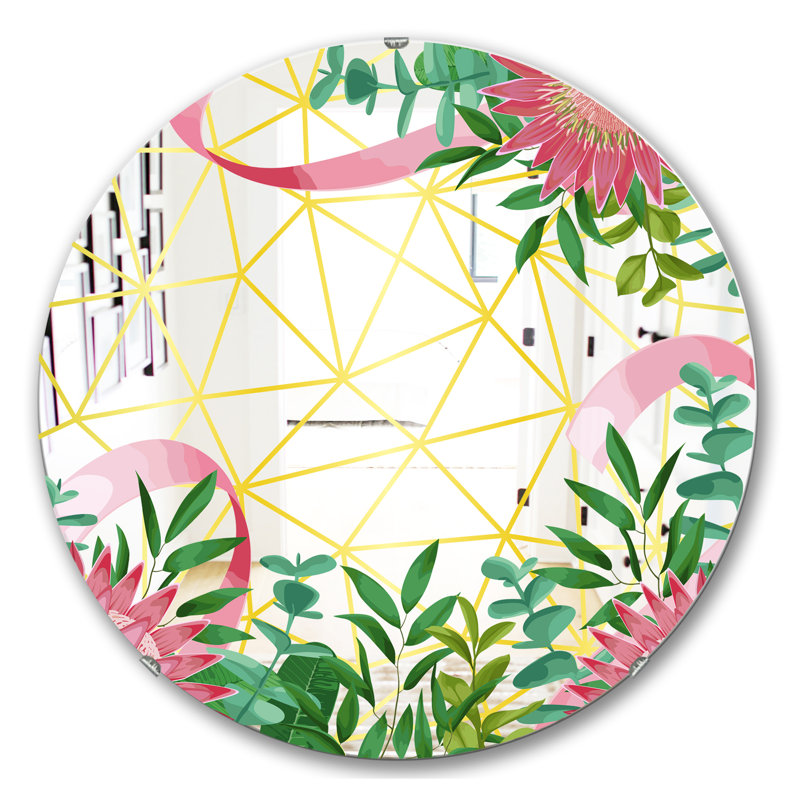 Miroir d'appoint efflorescent Glam, H 31,5 po x l po