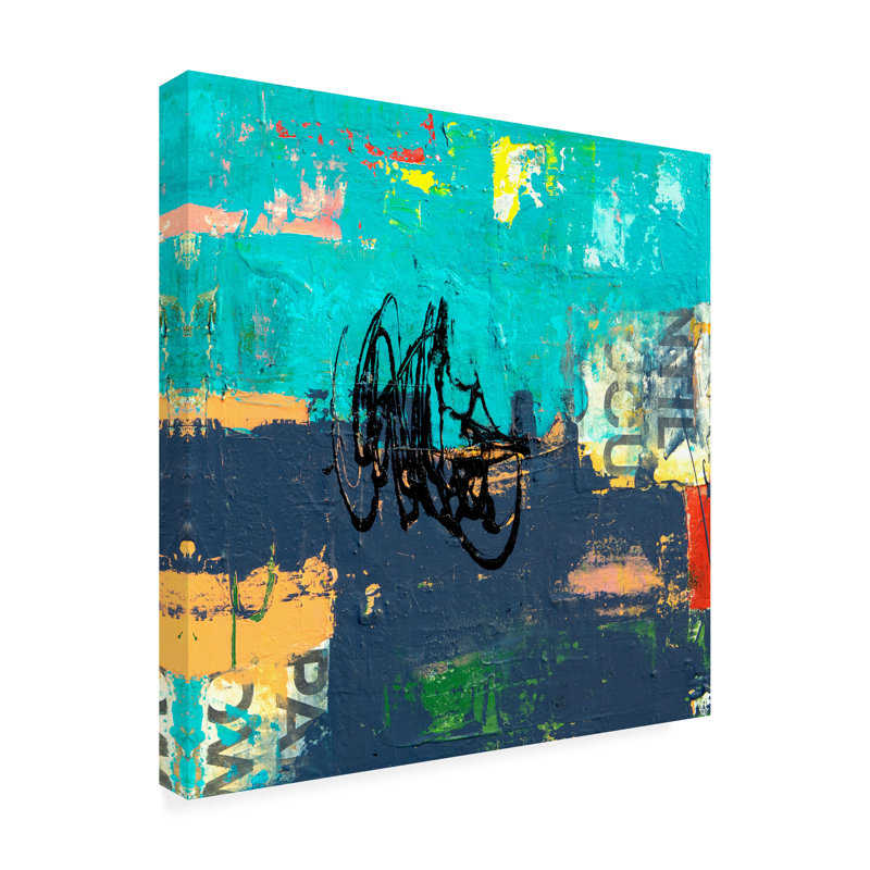 «Uptown Fushion» sur toile, H 14 po x l 14 po