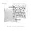 Coussin Â« Kisses Â» en toile de jute blanc antique avec motifs de flocons de neige, 12 x 12-1068364341