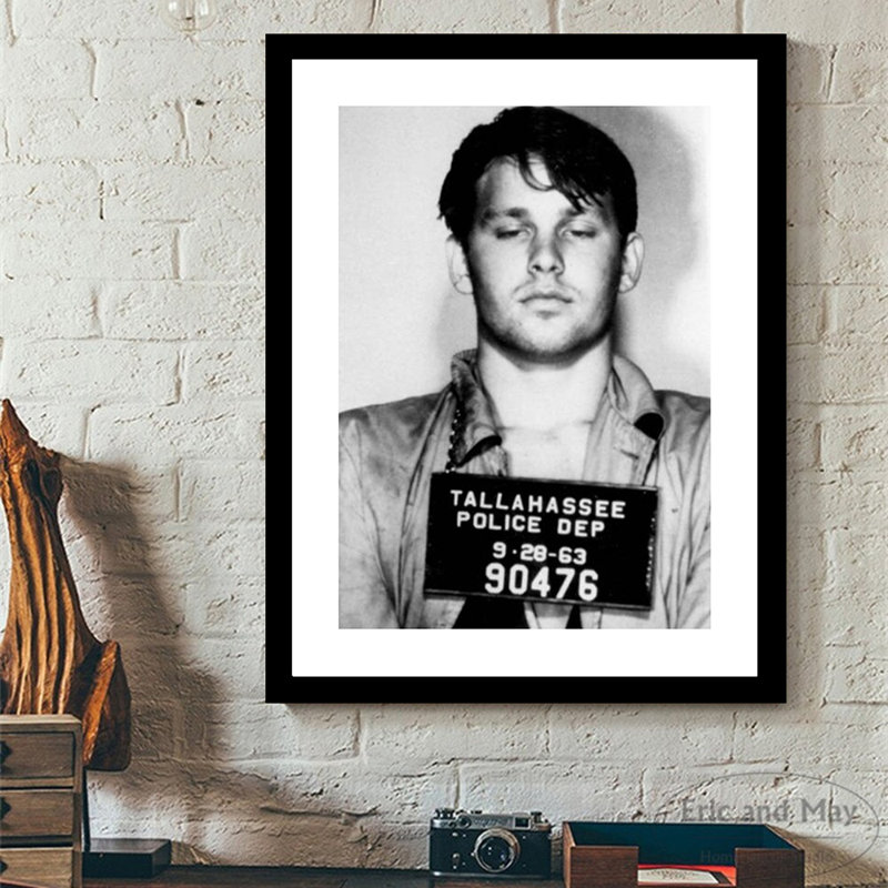 Jim Morrison - Mugshot - impression encadrée 14 x 18