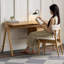 Burlywood Rectangular Solid + Manufactured Wood With 2 Drawers Desk