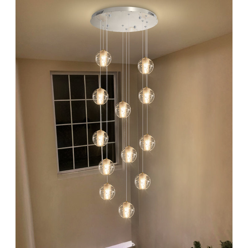 12-Light Modern Led Crystal Chandelier Gold, Silver