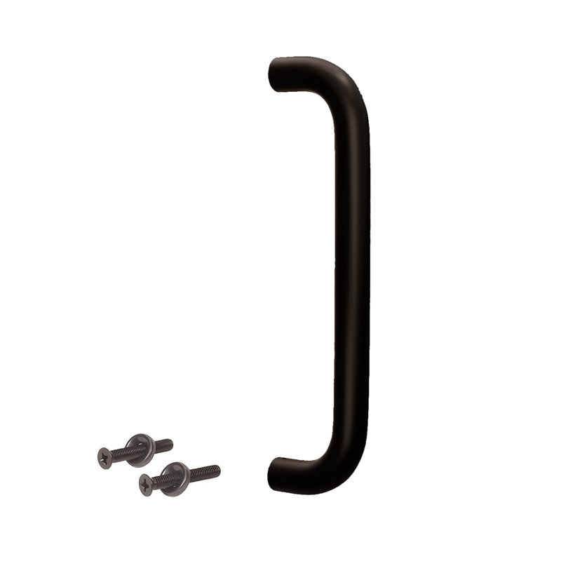Poignée à tirer solide, 10 3/4 po de longueur, 10 po de fixation d'un centre à l'autre, 3/4 po de diamètre, matériau en aluminium, finition bronze huilé