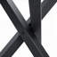 Table de salle à manger ronde en verre avec structure en métal en forme de X (39 po, sièges 2-4)