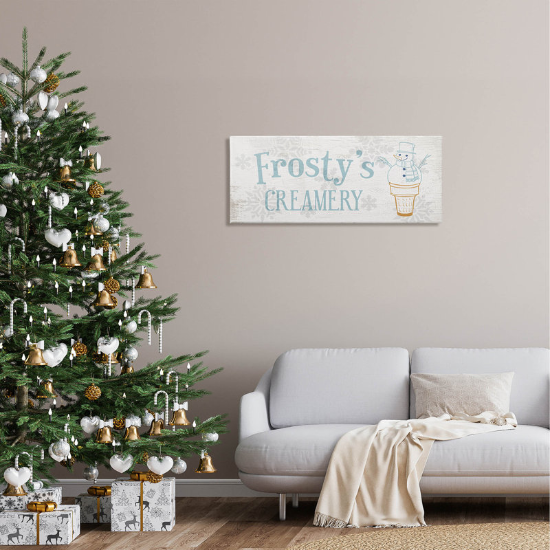«Frosty Creamery Winter Ice Cream» par Lil 'Rue, H 17 po x l 40 po x P 1,5 po