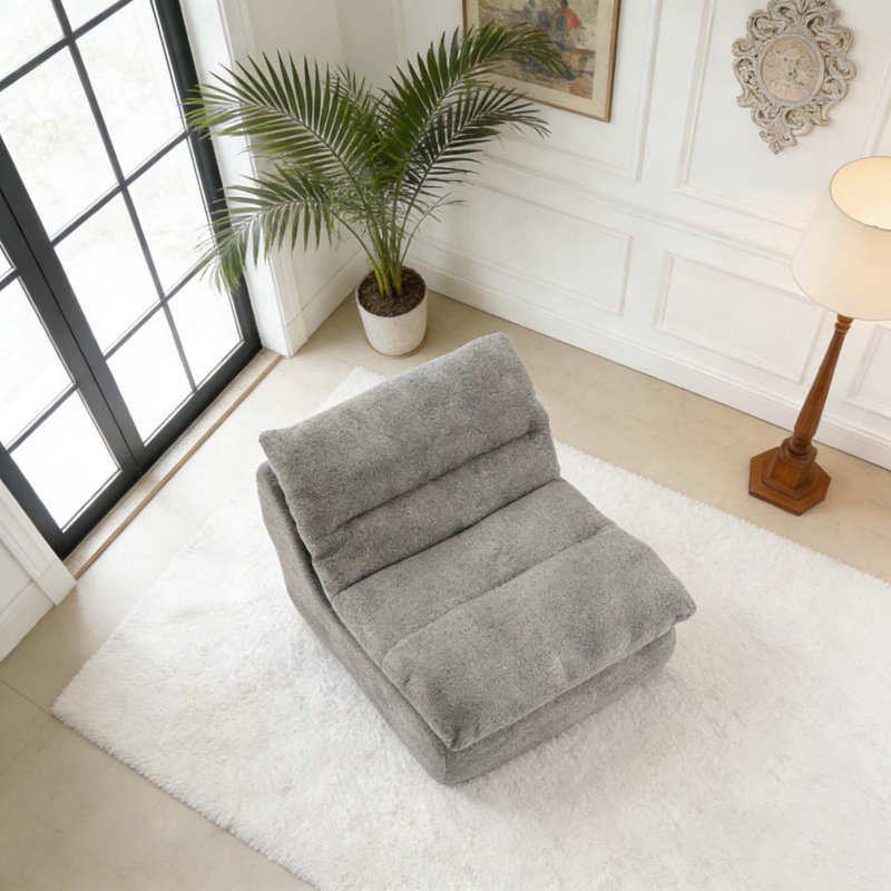 Fauteuil moderne avec assise moelleuse, Gris