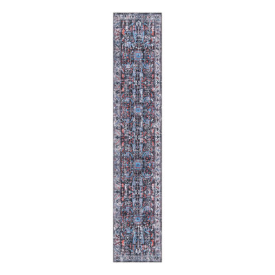 Tapis oriental rouge / bleu / noir Guynn