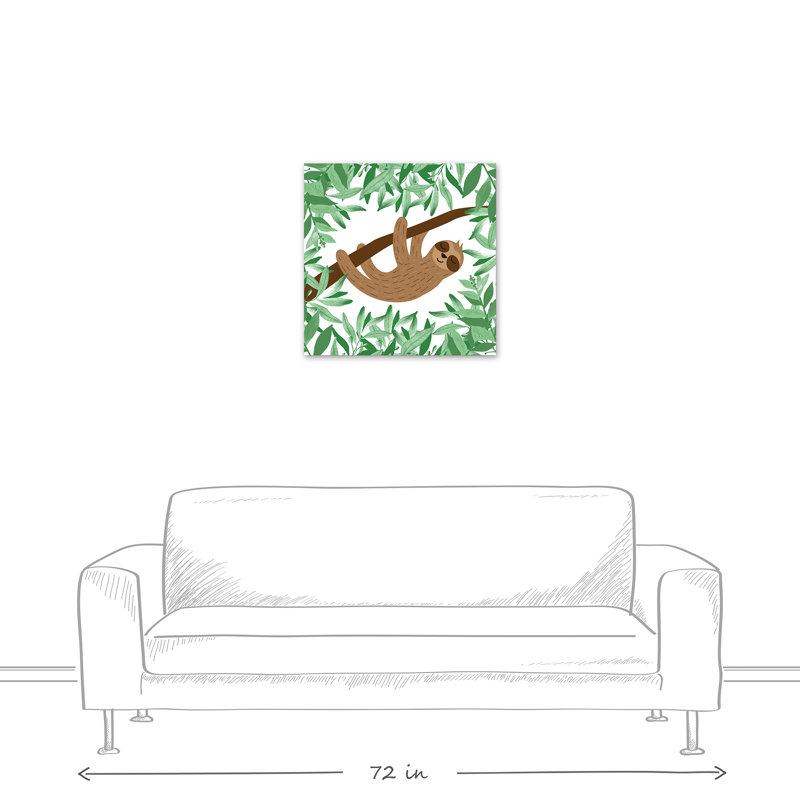 «Brazos Sleepy Sloth», art sur toile, H 24 po x l 24 po x P 1,25 po