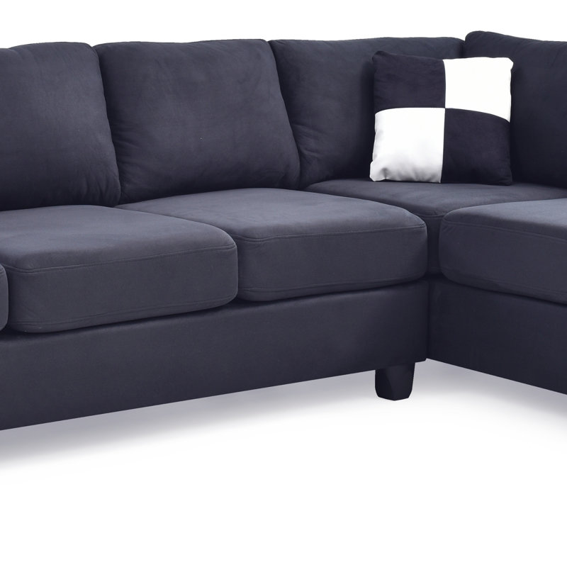 G635B-SC Sectional (Without Ottoman), Black