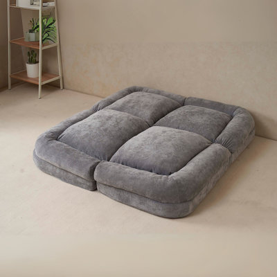 Canapé-lit double convertible pliable, gris