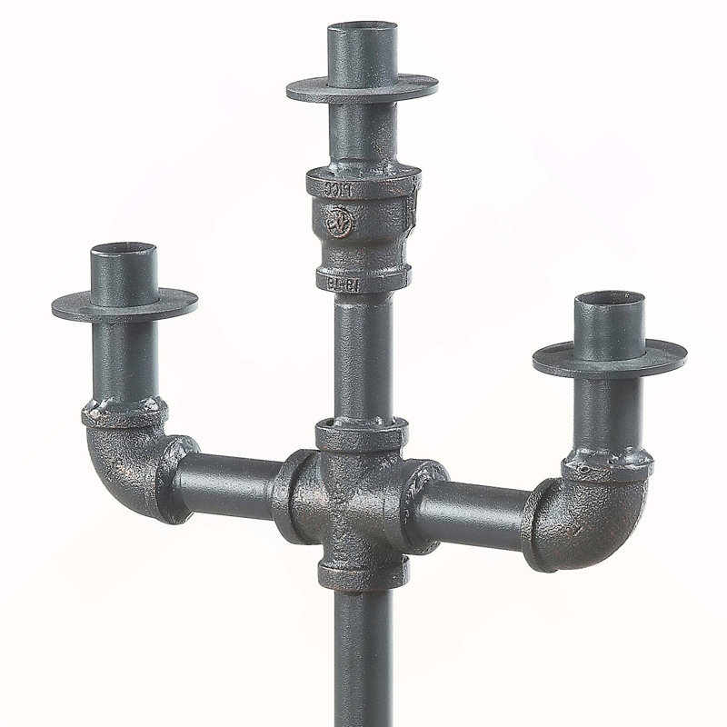 Porte-bougie gris sable