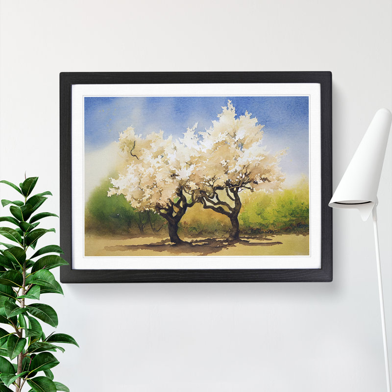 Sparkling Trees - Framed Print, Black, 46cm H x 64cm W x 2cm D