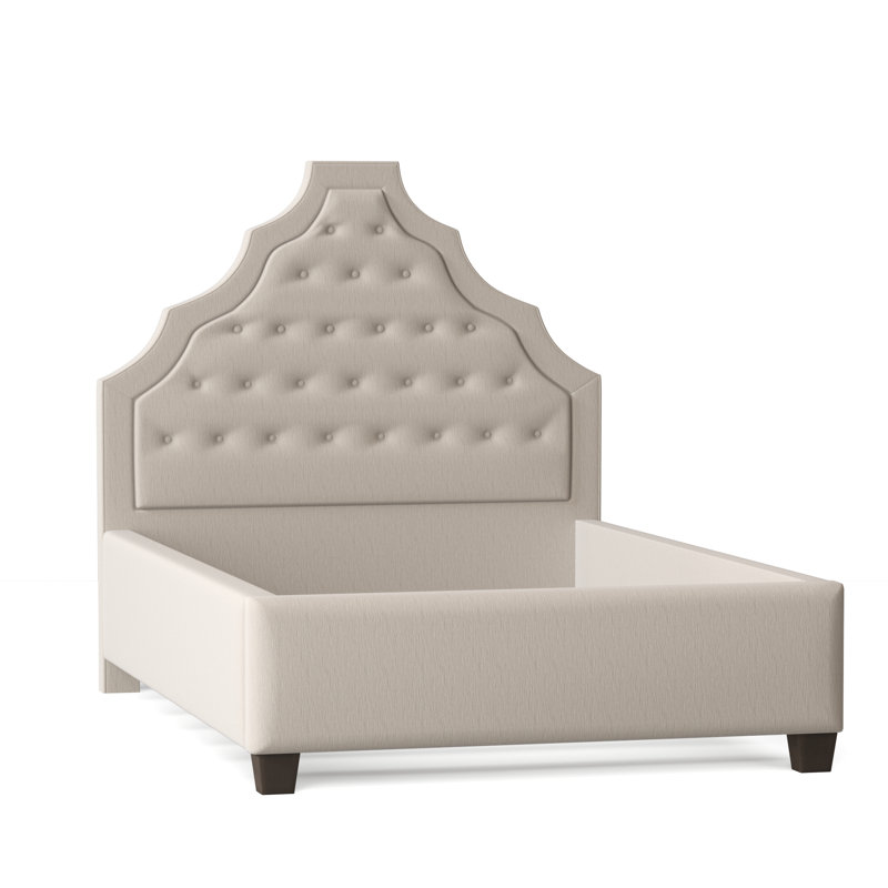 Lexi Upholstered Bed, California King, Bella Black Performance Velvet, Brown Mahogany