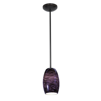 Luminaire suspendu à cylindre simple 1 lumières Crisman