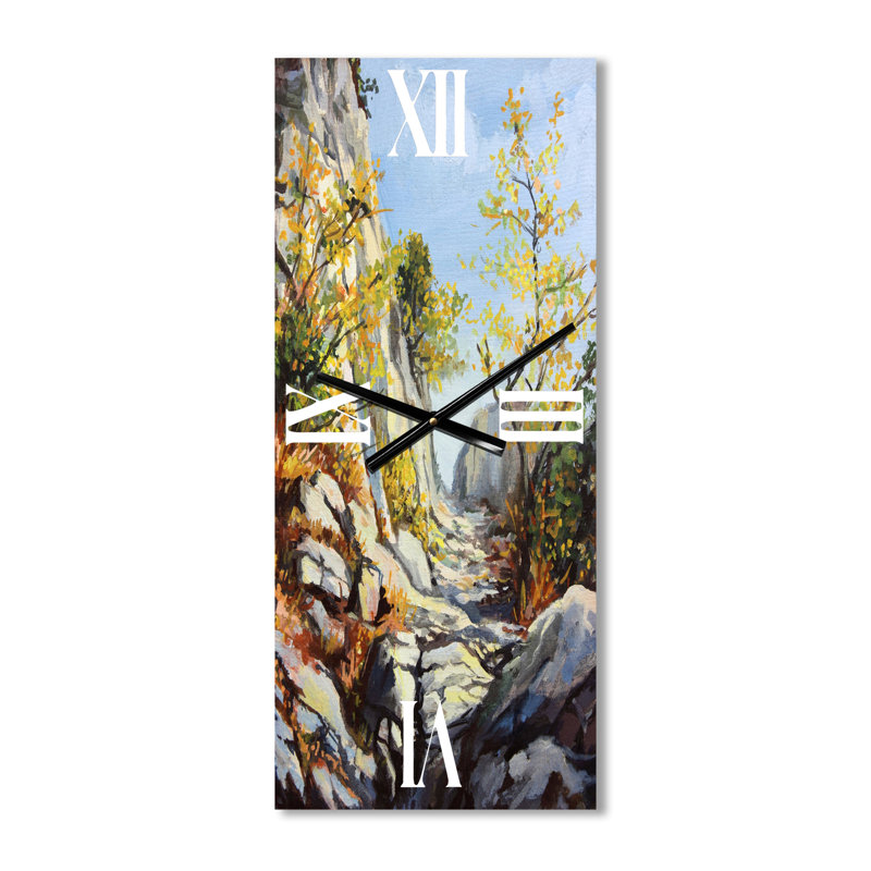 Marble Path in Autumn - Horloge murale traditionnelle, Petit