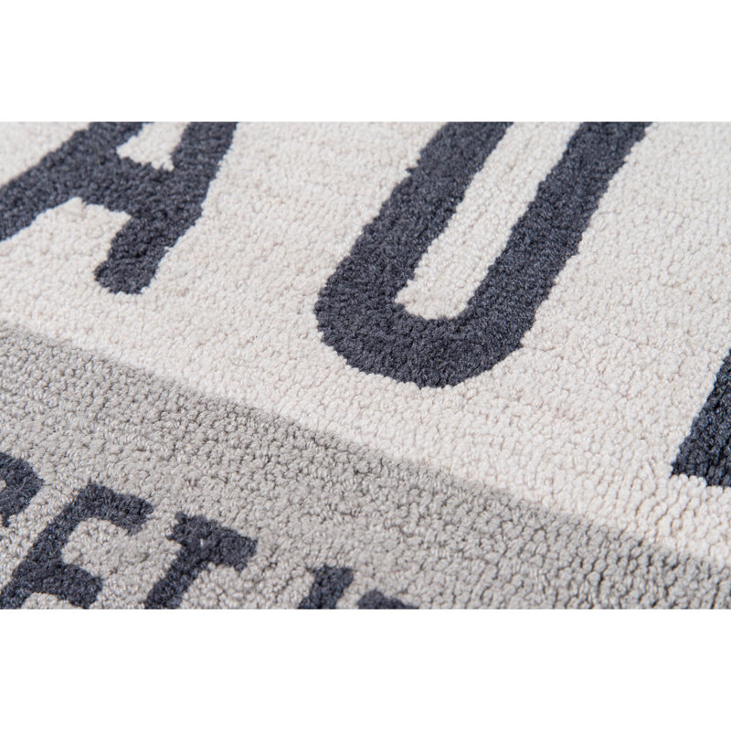 Gray Rectangular Tufted Laundry Accent Rug