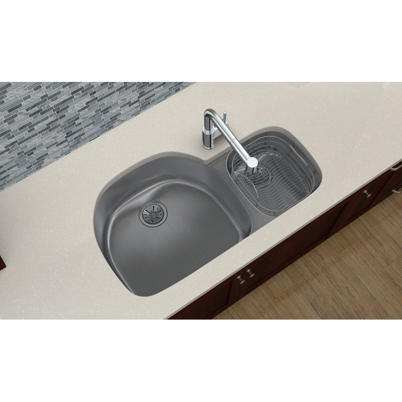 Évier de cuisine à double cuve encastrable L 36,25 po x l 21,125 po Lustertone