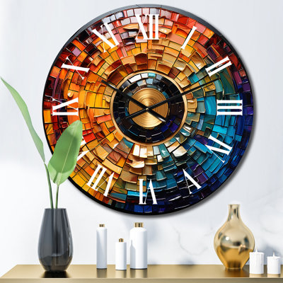 Wall Clock, Vinyl Record Mosaic Decor - Vinyl Record Vinyl Mosaic II
