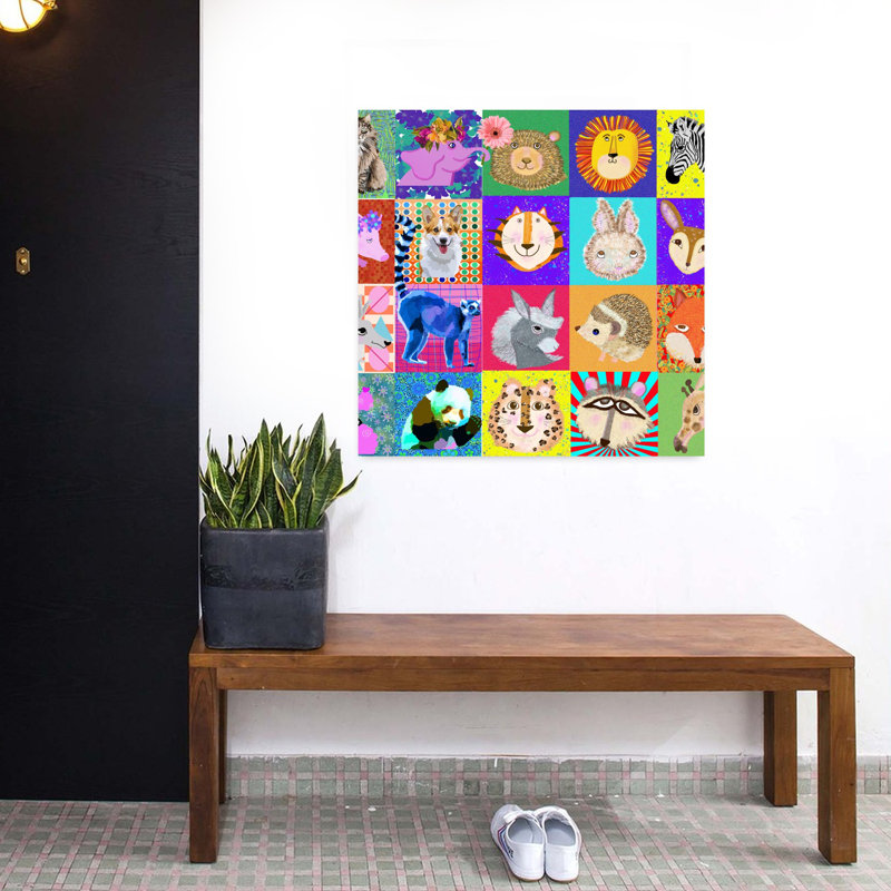 Art contemporain contemporain abstrait, H 32 po x l 32 po