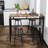 5-Piece Kitchen Counter Height Table Set, Bar Table With 4 Stools