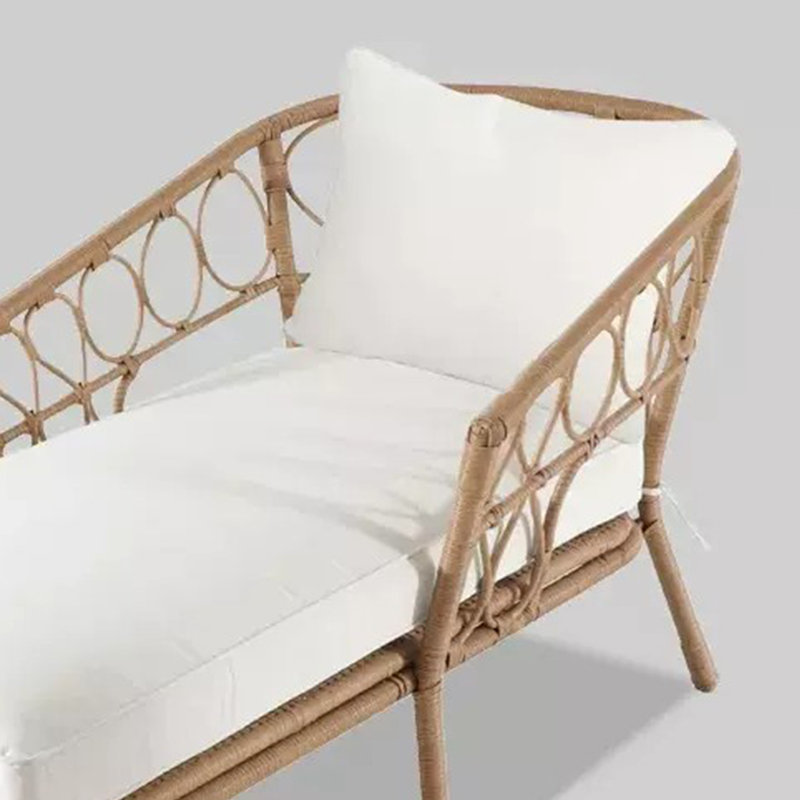Chaise longue d'extérieur avec structure en fer Chaise longue d'extérieur en tissu