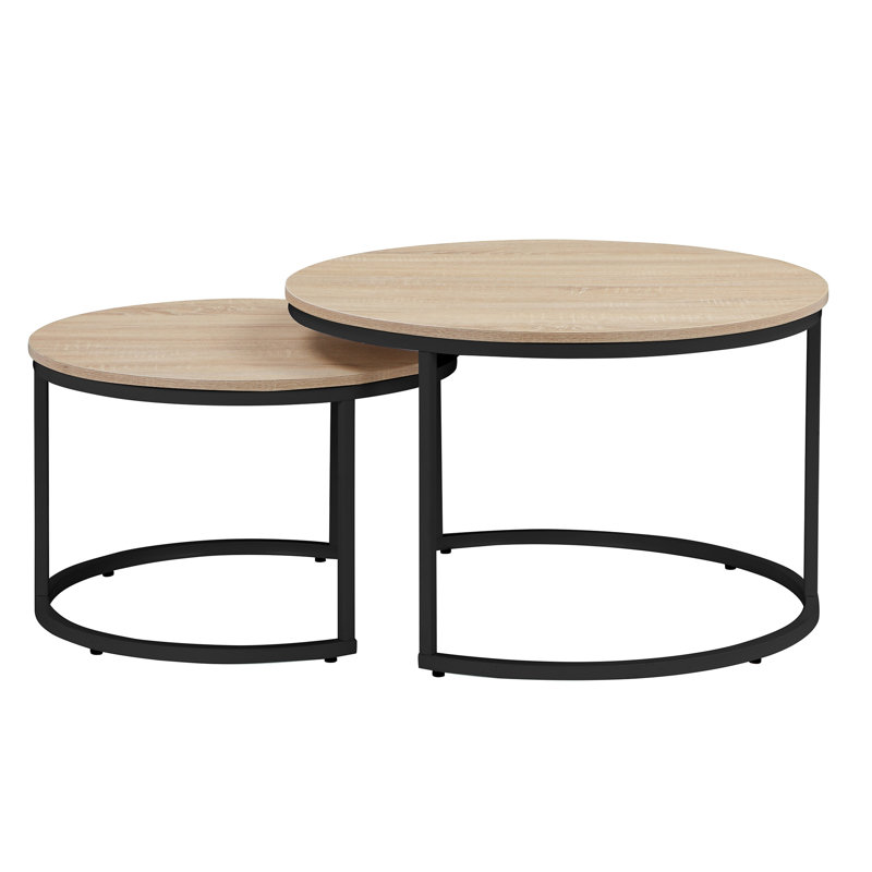 31.5"W Round Nesting Table set of 2