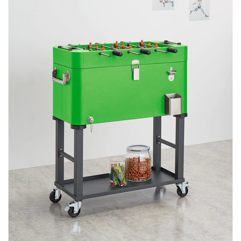 TRINITY 80 Qt./20 Gal. Detachable Tub Foosball Cooler w/, Green