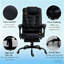 Fauteuil de massage inclinable à dossier haut avec support lombaire, repose-pieds, dossier inclinable, hauteur réglable