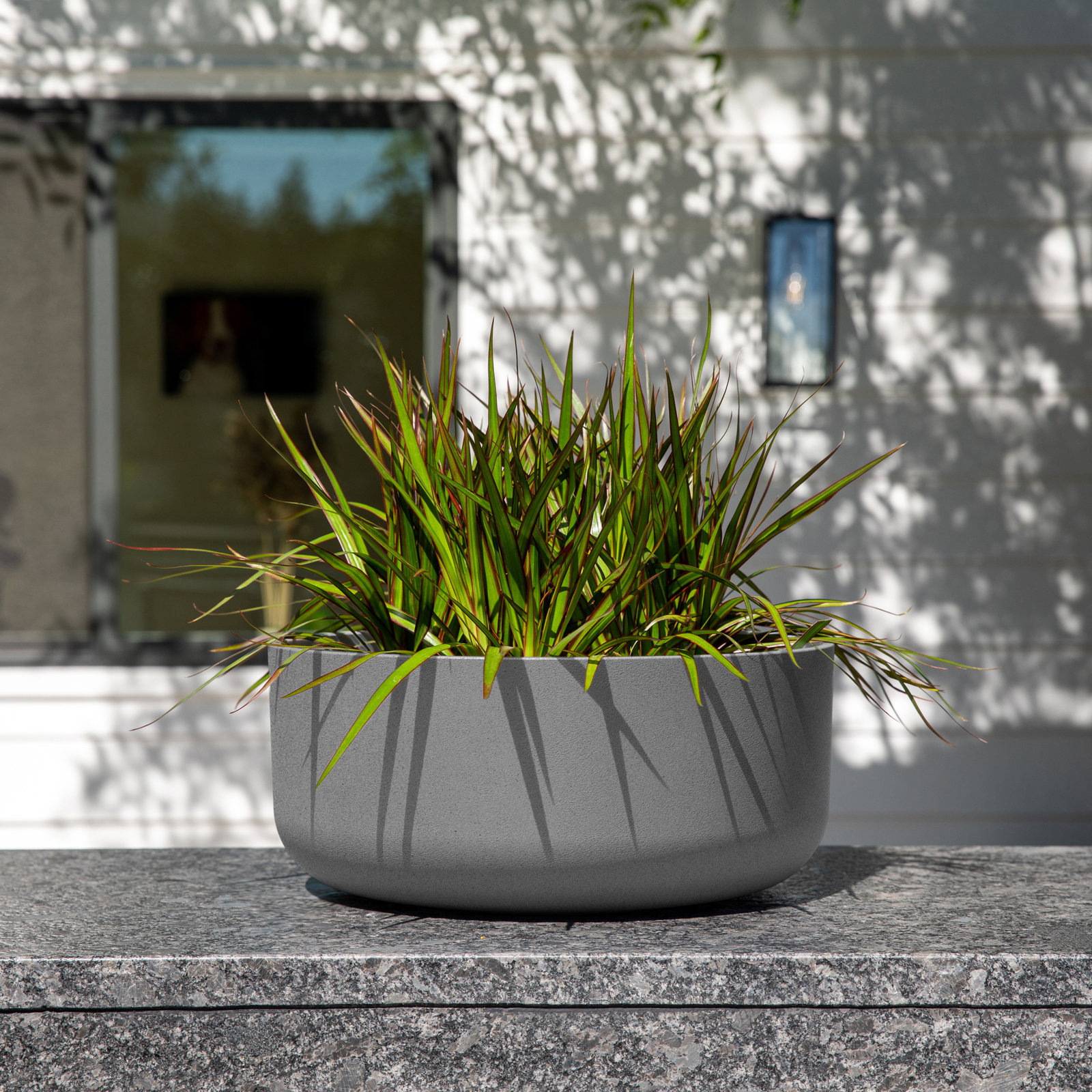 Mason Series Kona Bowl Planter, 1, Gray