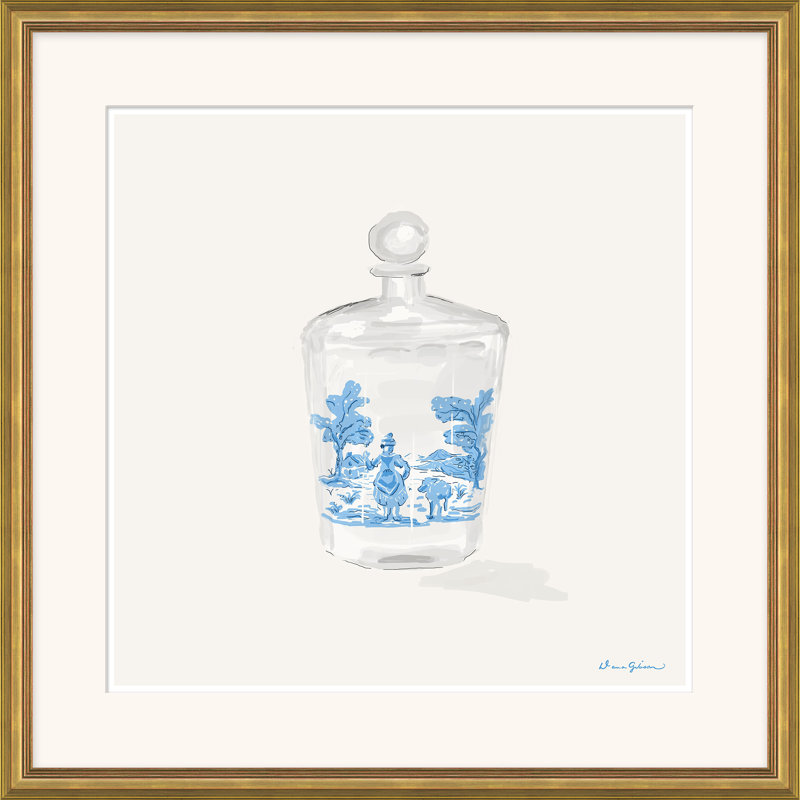 Verre pastoral par Dana Gibson, Bleu