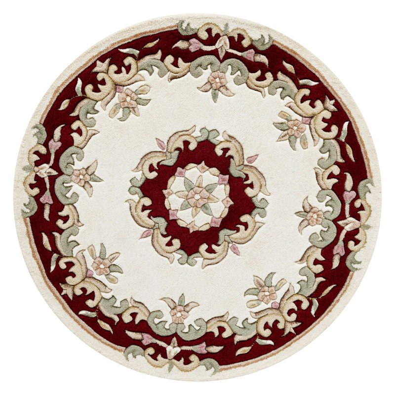 Hounslow Oriental Wool Area Rug, Round 120cm