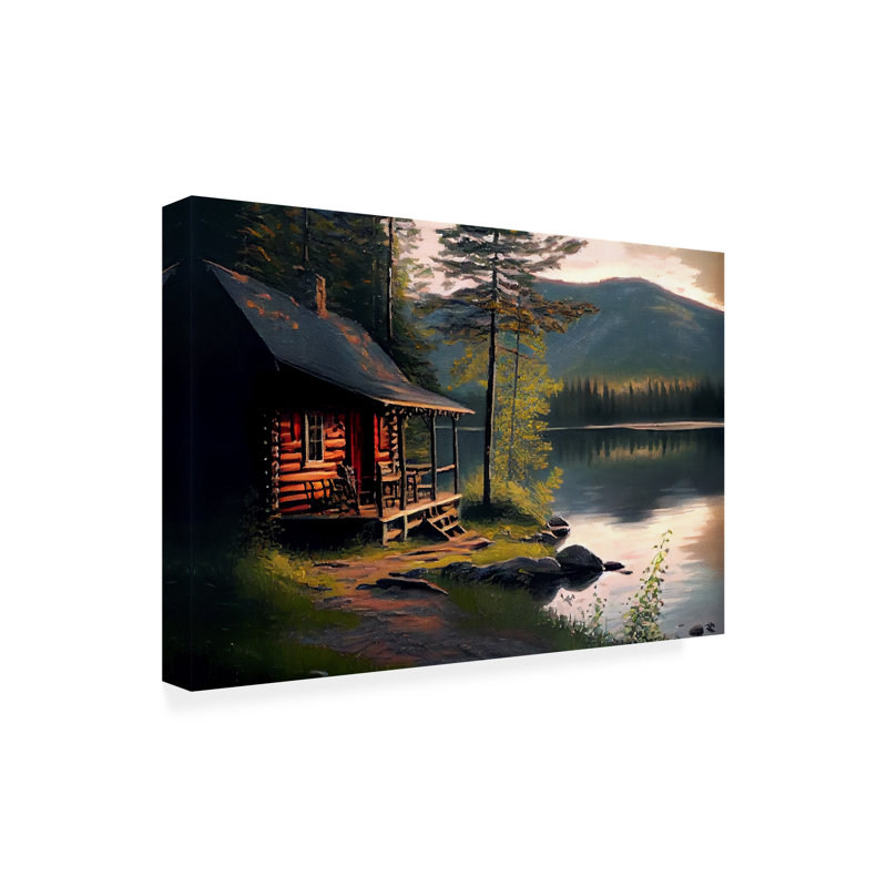 Art sur toile Sasha Cabin II, H 12 po x l 19 po