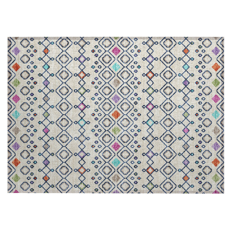 Aleighna Area Rug with Non-Slip Backing, Rectangle 1'8" x 2'6"
